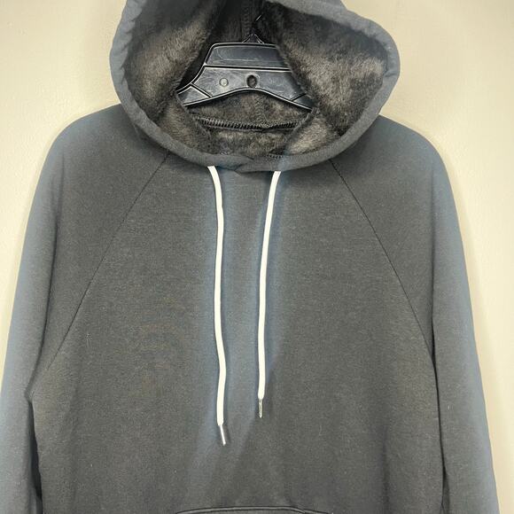 WARMY Oversized Hoodie Dress Women's SBlack Plush Lined Cozy Like New Condition - Picture 3 of 12